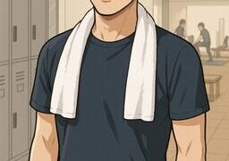 トレーニングを終えた男性